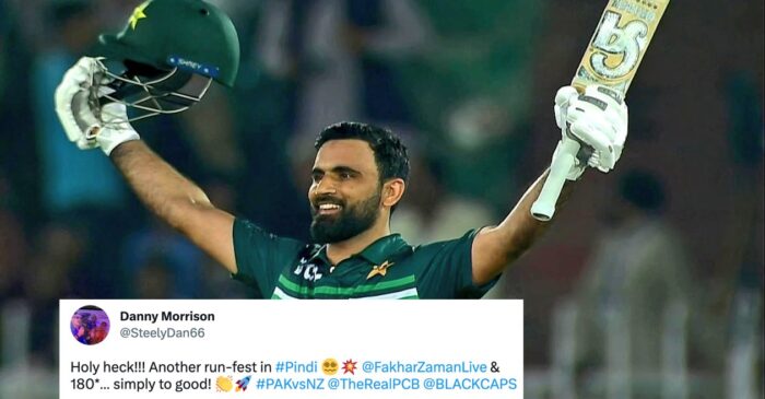 Twitter reacts as Fakhar Zaman’s 180 propels Pakistan to their second-highest ODI run chase against New Zealand