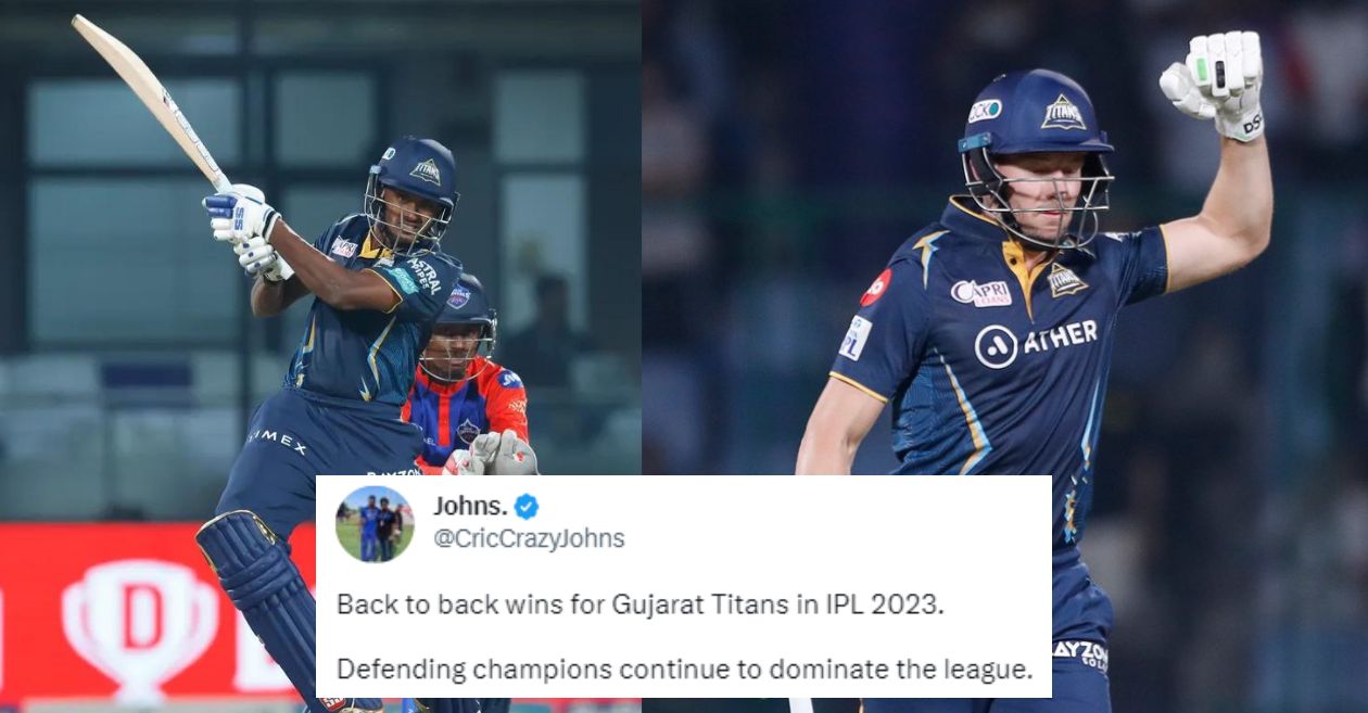 Twitter reactions: Sai Sudharsan, David Miller steer Gujarat Titans to an impressive win over Delhi Capitals in IPL 2023