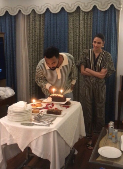 KL Rahul birthday celebration