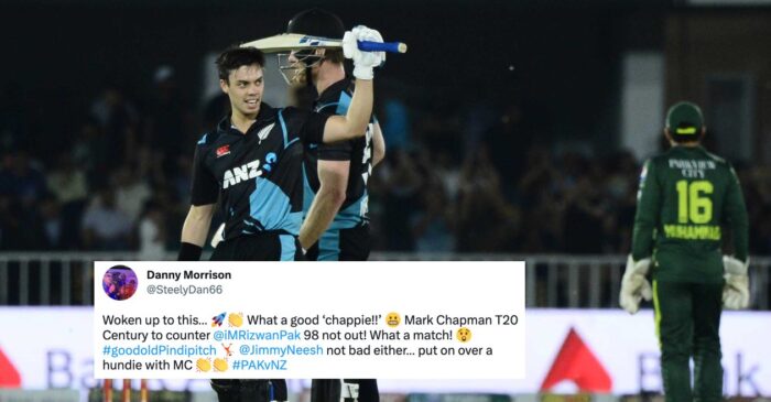 Mark Chapman hits stunning ton as New Zealand level T20I series against Pakistan; Twitter reacts