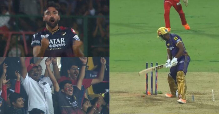 IPL 2023 [VIDEO]: Crowd goes berserk after Mohammed Siraj dismisses Andre Russell off an inch-perfect yorker during RCB vs KKR clash
