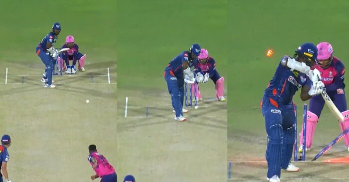 IPL 2023 [WATCH]: Ravichandran Ashwin cleans up Kyle Mayers with a ripper in RR vs LSG clash
