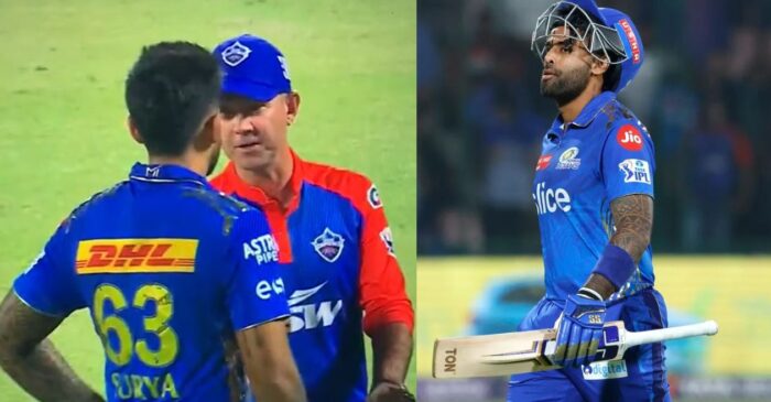 IPL 2023 [WATCH]: Ricky Ponting’s animated exchange with Suryakumar Yadav after MI batter attains golden duck against DC