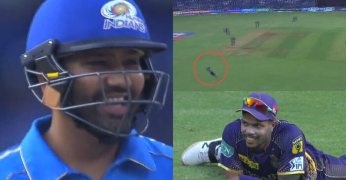 WATCH: Rohit Sharma smiles after Umesh Yadav takes a flying catch to dismiss him – IPL 2023, MI vs KKR