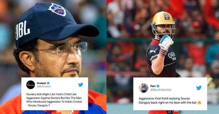 IPL 2023: Fans engage in a war of words as Virat Kohli gives a death stare to Sourav Ganguly and ignores him after the RCB-DC match