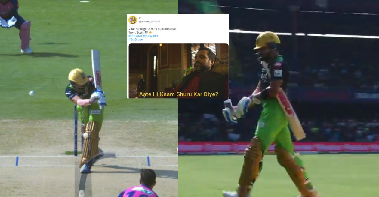 IPL 2023: Netizens spark meme fest as Trent Boult dismisses Virat Kohli for a golden duck in RCB vs RR clash