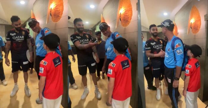 IPL 2023 [WATCH]: Ricky Ponting’s son in awe of Virat Kohli after meeting the megastar ahead of RCB-DC showdown