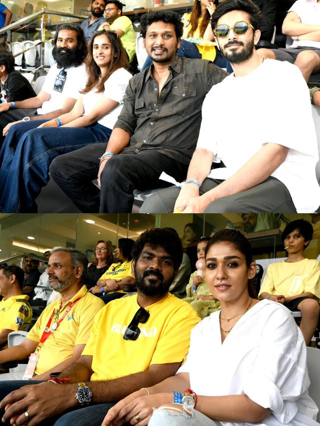 IPL 2023: Nayanthara, Dhanush and others mark their attendance at Chepauk during the CSK-MI clash