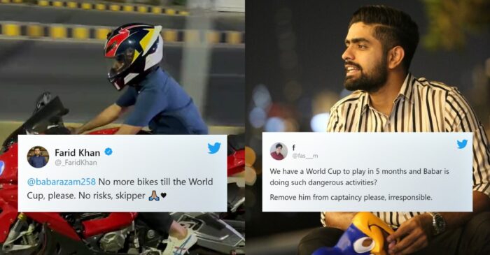 ‘Please no risks’: Fans erupt as Babar Azam shares a video of riding a sports bike