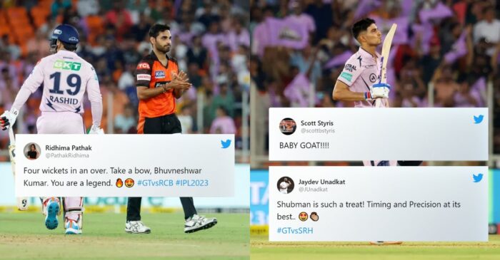 Twitter reactions: Bhuvneshwar Kumar’s fifer goes in vain as Shubman Gill’s blazing ton ends SRH’s IPL 2023 playoffs hopes