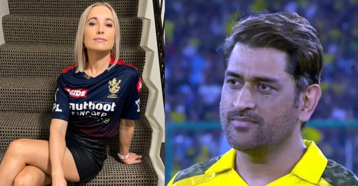 Australian journalist Chloe-Amanda Bailey reacts to MS Dhoni’s new hairstyle at the IPL 2023