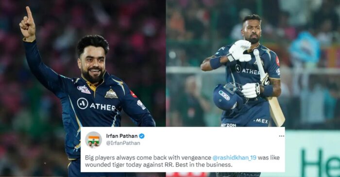 IPL 2023 [Twitter reactions]: Rashid Khan, Hardik Pandya star as Gujarat Titans thrash Rajasthan Royals in Jaipur