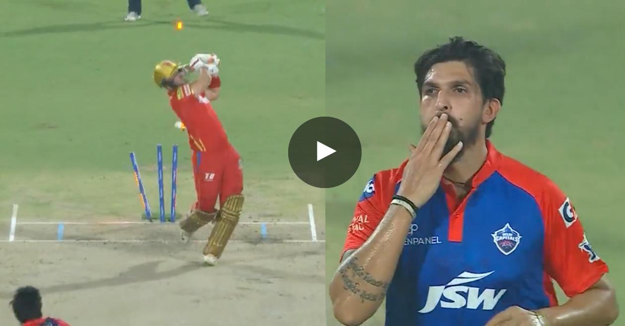 Read more about the article WATCH: Ishant Sharma gives a savage send-off to Liam Livingstone after uprooting his stump – IPL 2023, DC vs PBKS