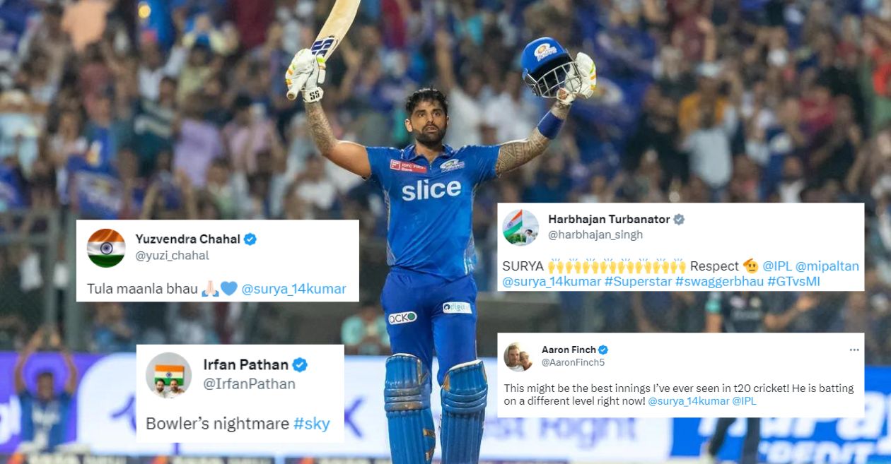 You are currently viewing Twitter reactions: Suryakumar Yadav’s maiden ton powers MI to an impressive win over GT in IPL 2023