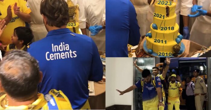 WATCH: MS Dhoni cuts a special five-tier cake as CSK receives a rousing welcome after IPL 2023 triumph
