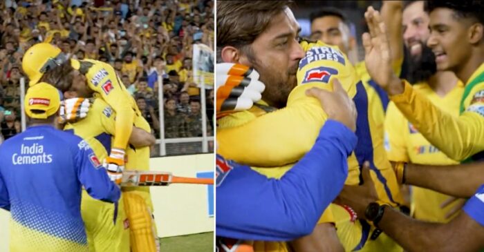 WATCH: MS Dhoni lifts Ravindra Jadeja and breaks down in tears after CSK edge past GT in IPL 2023 Final