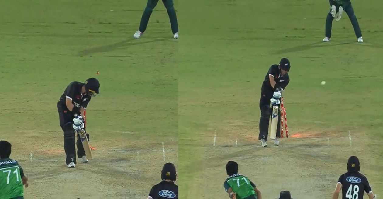 WATCH: Naseem Shah bowls an absolute jaffa to castle Mark Chapman during PAK vs NZ, 3rd ODI