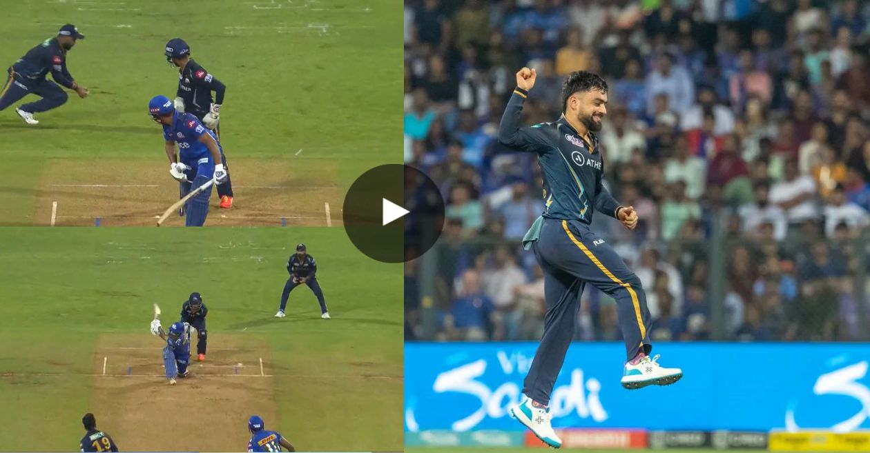 You are currently viewing MI vs GT, WATCH: Rashid Khan traps Rohit Sharma and Ishan Kishan in his web of spin – IPL 2023