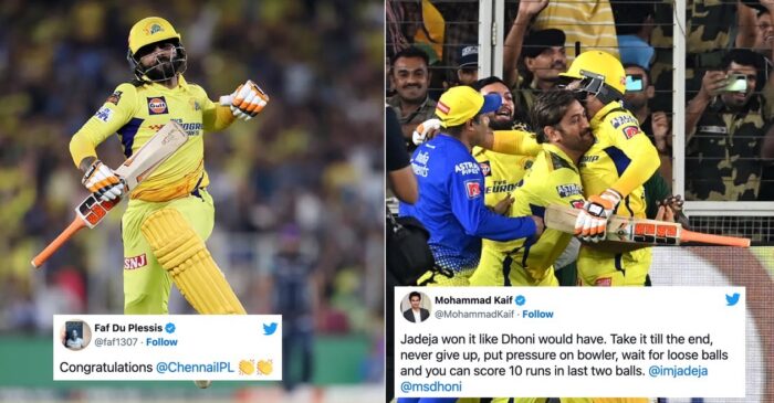 Cricket world erupts as CSK beat GT in IPL 2023 Final and lifts record-equalling fifth title
