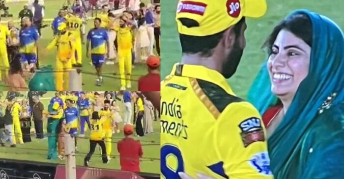 WATCH: Rivaba Jadeja’s act of touching husband Ravindra Jadeja’s feet after CSK’s win in IPL 2023 Final leaves the internet in awe