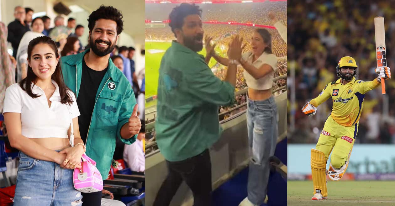 WATCH Sara Ali Khan and Vicky Kaushal celebrate CSKs thrilling win over GT in IPL 2023; video goes viral Cricket Times