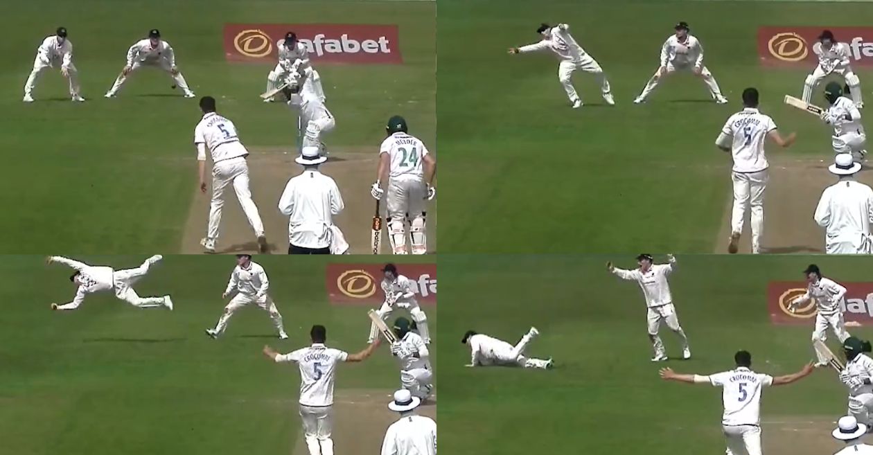 WATCH: Steve Smith plucks a blinder to dismiss Rehan Ahmed in County Championship 2023