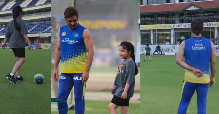 WATCH: MS Dhoni’s daughter Ziva plays football; Robin Uthappa’s son bats and bowls during CSK’s IPL 2023 training session