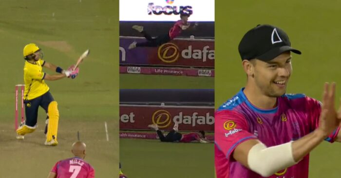 WATCH: Sussex’s Brad Currie pulls off a jaw-dropping catch in T20 Blast; Ben Stokes, Dinesh Karthik left stunned