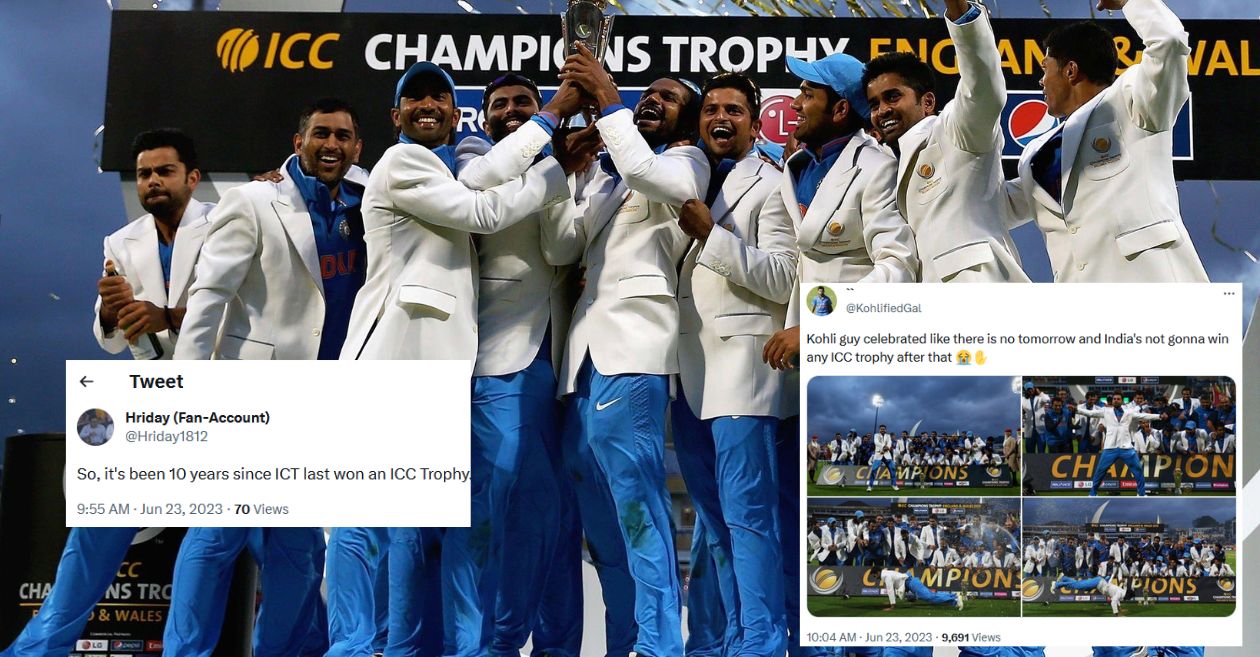 Fans on Twitter expresses mixed emotions as India completes a decade without winning an ICC event
