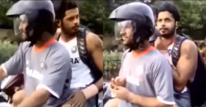 An old video of MS Dhoni riding a bike with S. Sreesanth as a pillion passenger goes viral