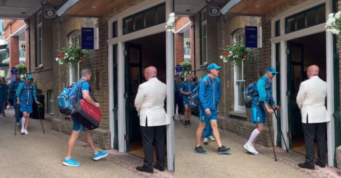 Ashes 2023 [WATCH]: Nathan Lyon arrives at Lord’s on crutches after calf injury in 2nd Test