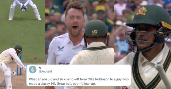 Ashes 2023: Ollie Robinson faces backlash for using cuss words after dismissing Usman Khawaja in Edgbaston Test