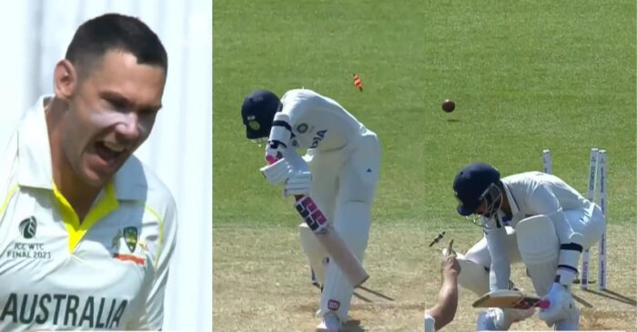 WATCH: Scott Boland bamboozles KS Bharat with a ripper on Day 3 of the World Test Championship Final 2023
