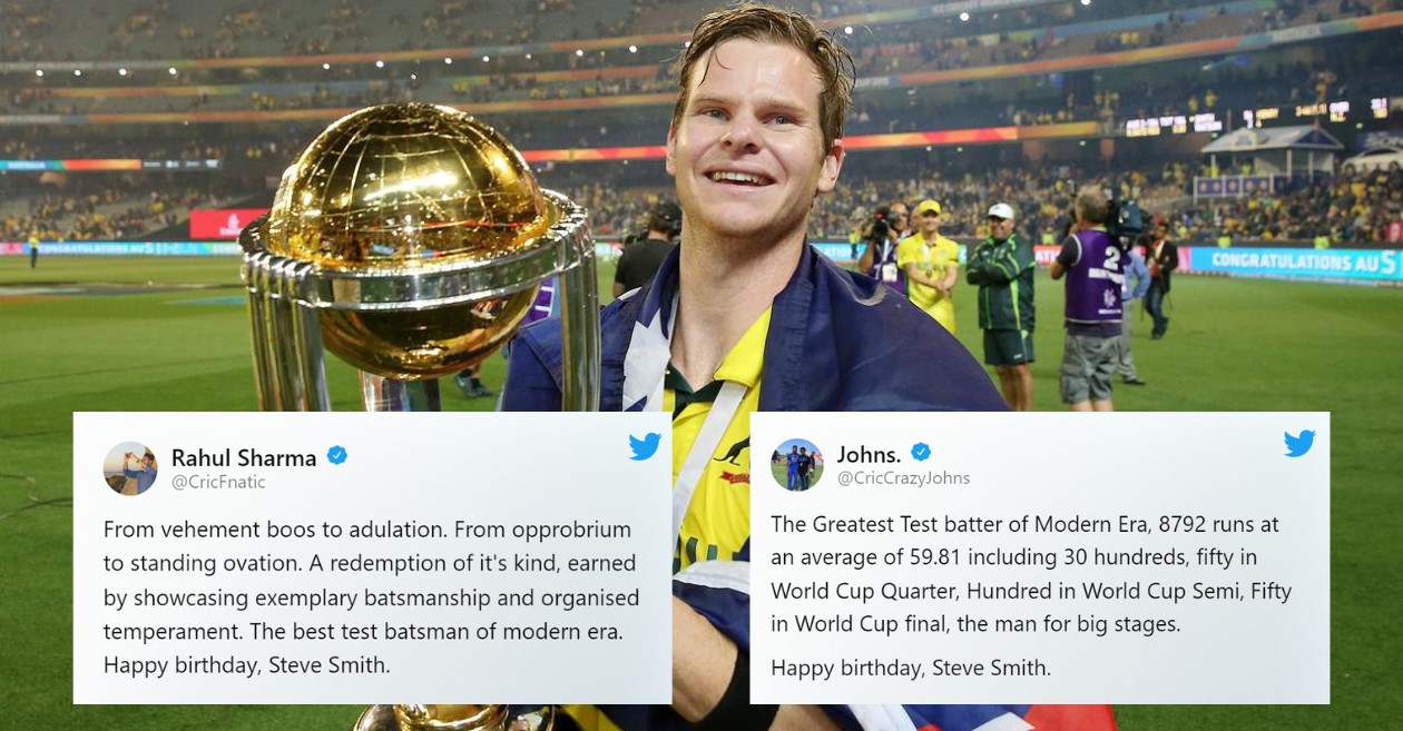 The best test batsman of modern era': Wishes pour in for Steve Smith on his  34th birthday