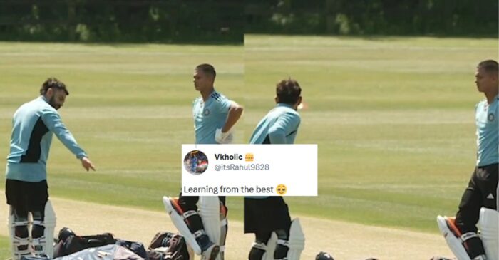 “Learning from the best”: Fans react as Virat Kohli provides batting tips to Yashasvi Jaiswal ahead of WTC 2023 final