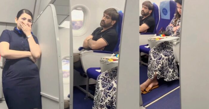 WATCH: Ecstatic air hostess captures an adorable moment of MS Dhoni taking a nap on the flight