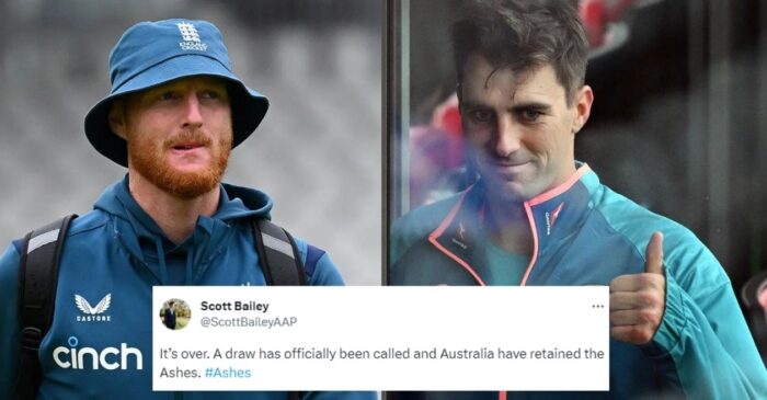 Ashes 2023 [Twitter reactions]: Persistent rain force England and Australia to settle for a draw in Manchester Test