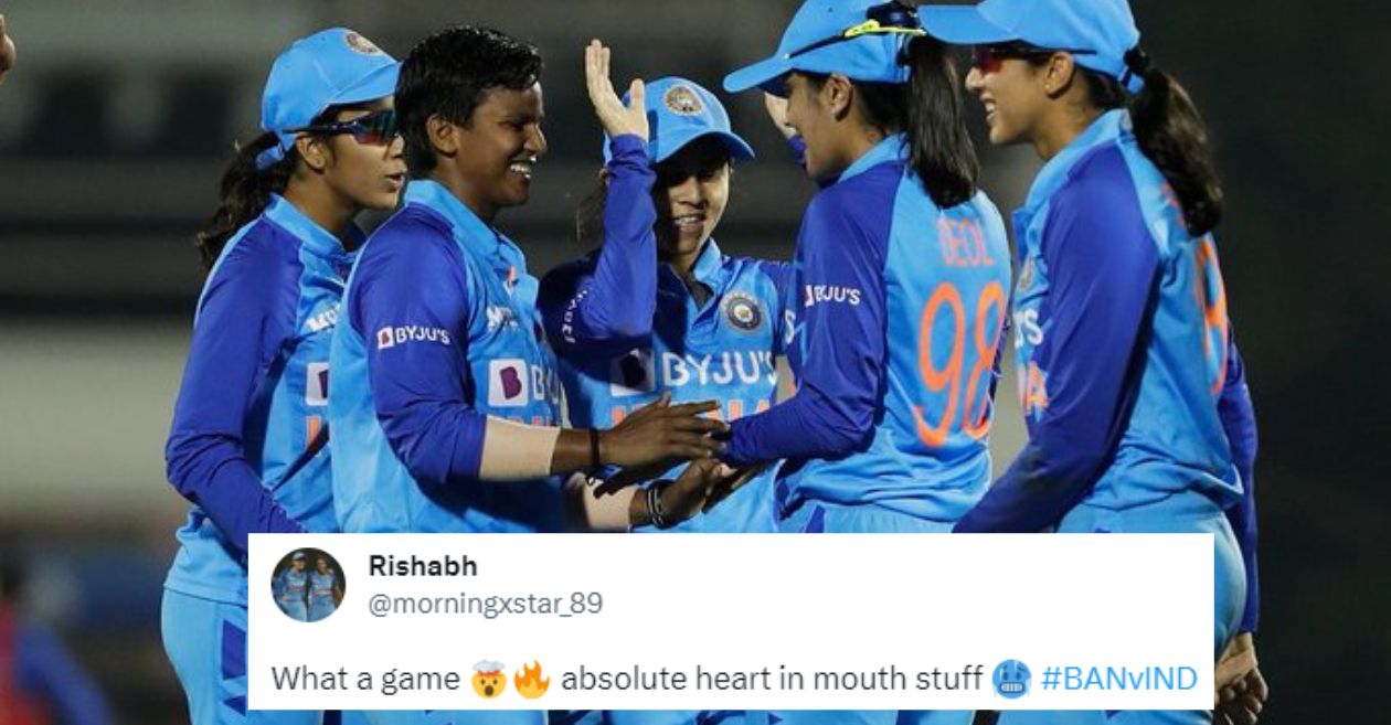 Twitter reactions: Bowlers shine as India defend 95 runs to beat Bangladesh in the 2nd Women’s T20I to clinch the series
