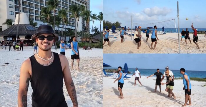 WATCH: Indian team plays volleyball at Barbados beach after landing in West Indies