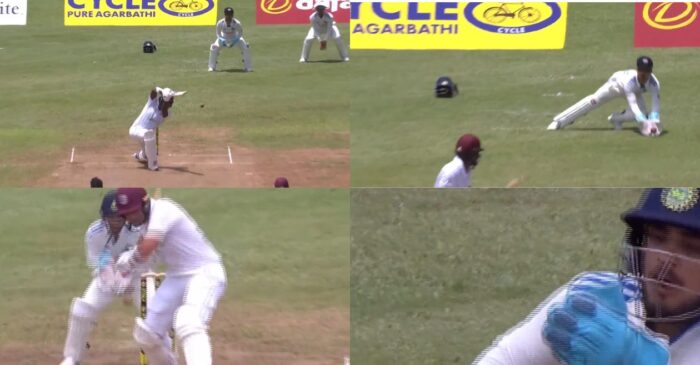 WI vs IND [WATCH]: Ishan Kishan takes two incredible grabs to stun West Indies on Day 1 of the Dominica Test
