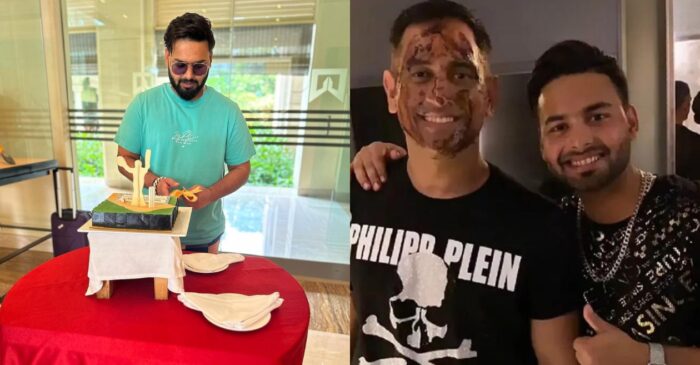 Rishabh Pant celebrates idol MS Dhoni’s 42nd birthday by cutting a cake at the NCA; shares a special message