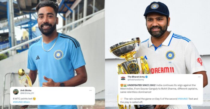 Twitter reactions: India takes series 1-0 after rain forces a draw in the second Test – WI vs IND, 2023