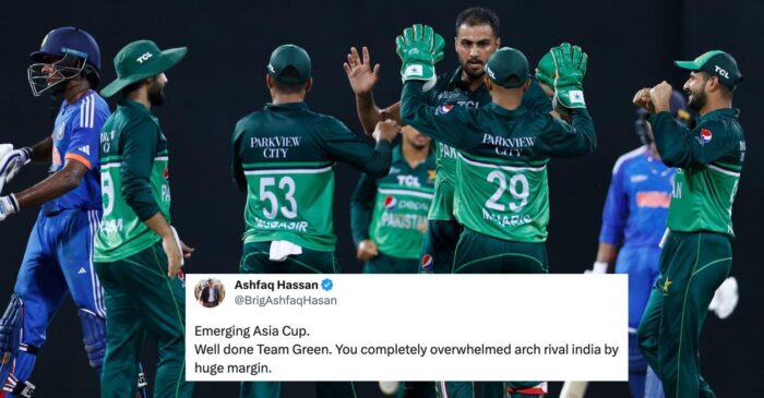 Twitter goes berserk after Pakistan A thrash India A to lift the ACC Men’s Emerging Asia Cup 2023 title