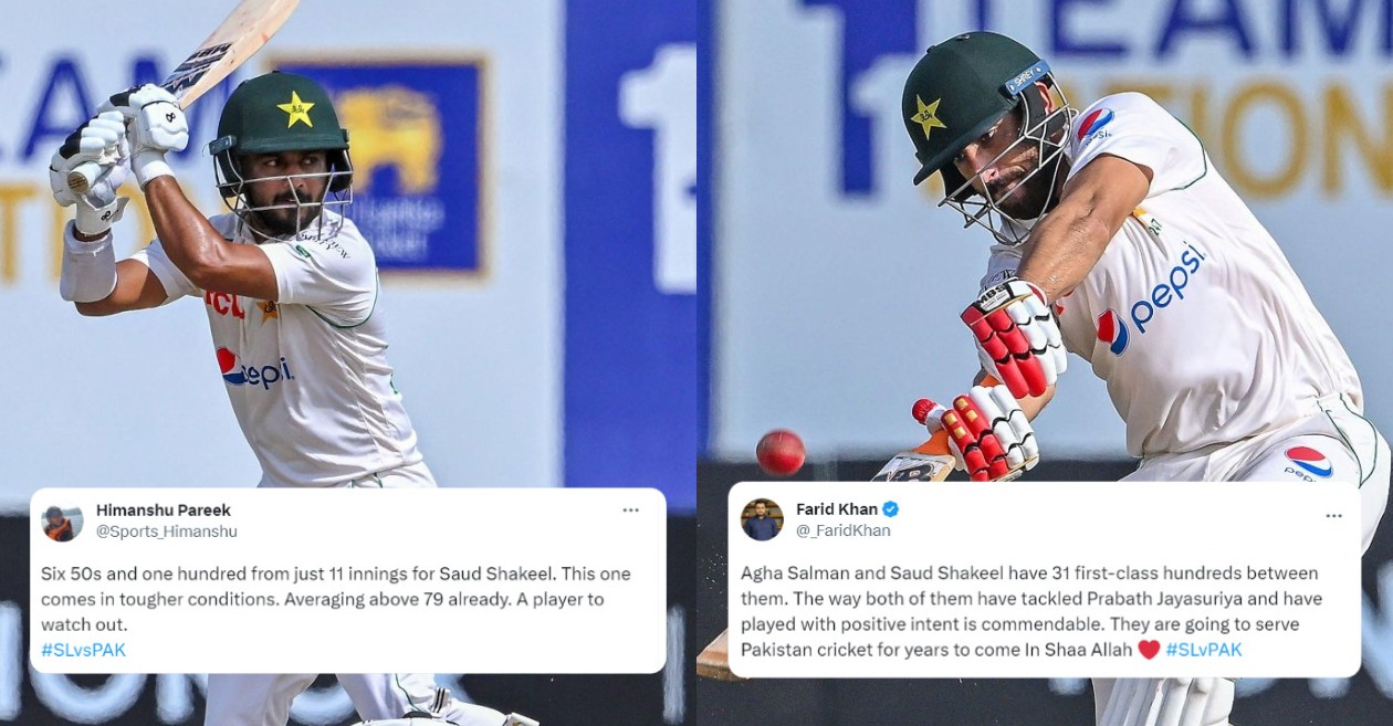 You are currently viewing Twitter Reactions: Saud Shakeel, Agha Salman help Pakistan bounce back after Prabath Jayasuriya’s brilliant bowling on Day 2