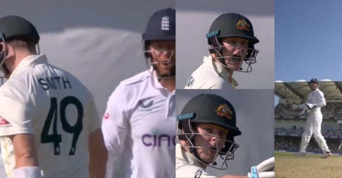 Ashes 2023 [WATCH]: Tempers flare between Steve Smith and Jonny Bairstow in a fiery clash on Day 2 of 3rd Test