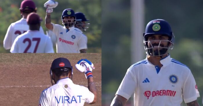 WI vs IND [WATCH]: Virat Kohli celebrates his first four off the 81st ball in an epic fashion