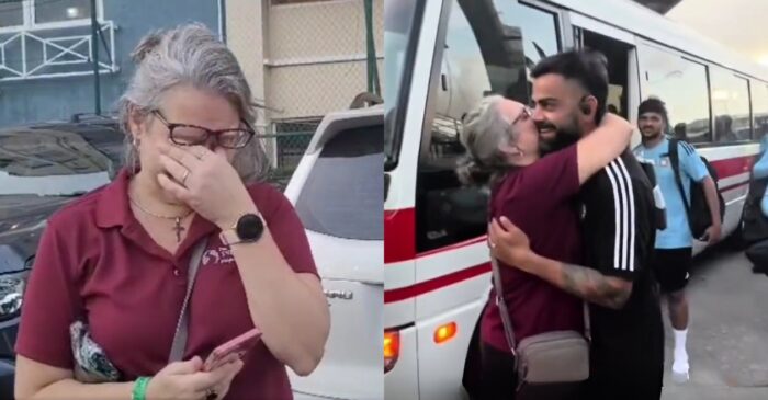 WATCH: Joshua Da Silva’s mother hugs and kisses Virat Kohli; breaks into tears after meeting Indian maestro