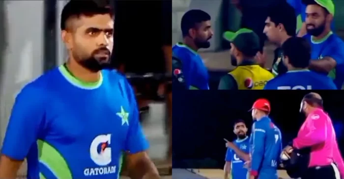 WATCH: Babar Azam loses his cool after intense match against Afghanistan; indulges in an animated discussion with Mohammad Nabi