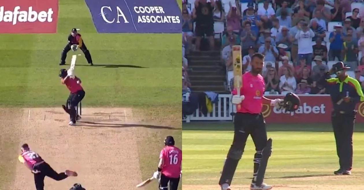 WATCH: Cheteshwar Pujara unleashes another stunning century for Sussex in the One Day Cup 2023
