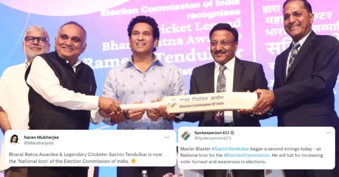 Fans erupt in joy and pride after the Election Commission of India recognises Sachin Tendulkar as ‘national icon’
